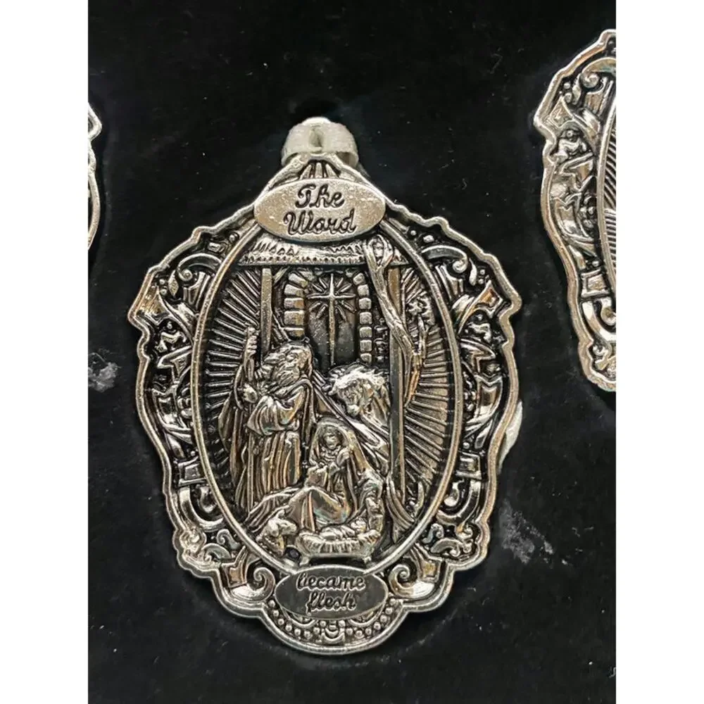Messiah Collection Christmas Ornaments Silver Boxed Set of 5 by Son Corporation